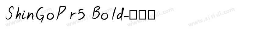 ShinGoPr5 Bold字体转换